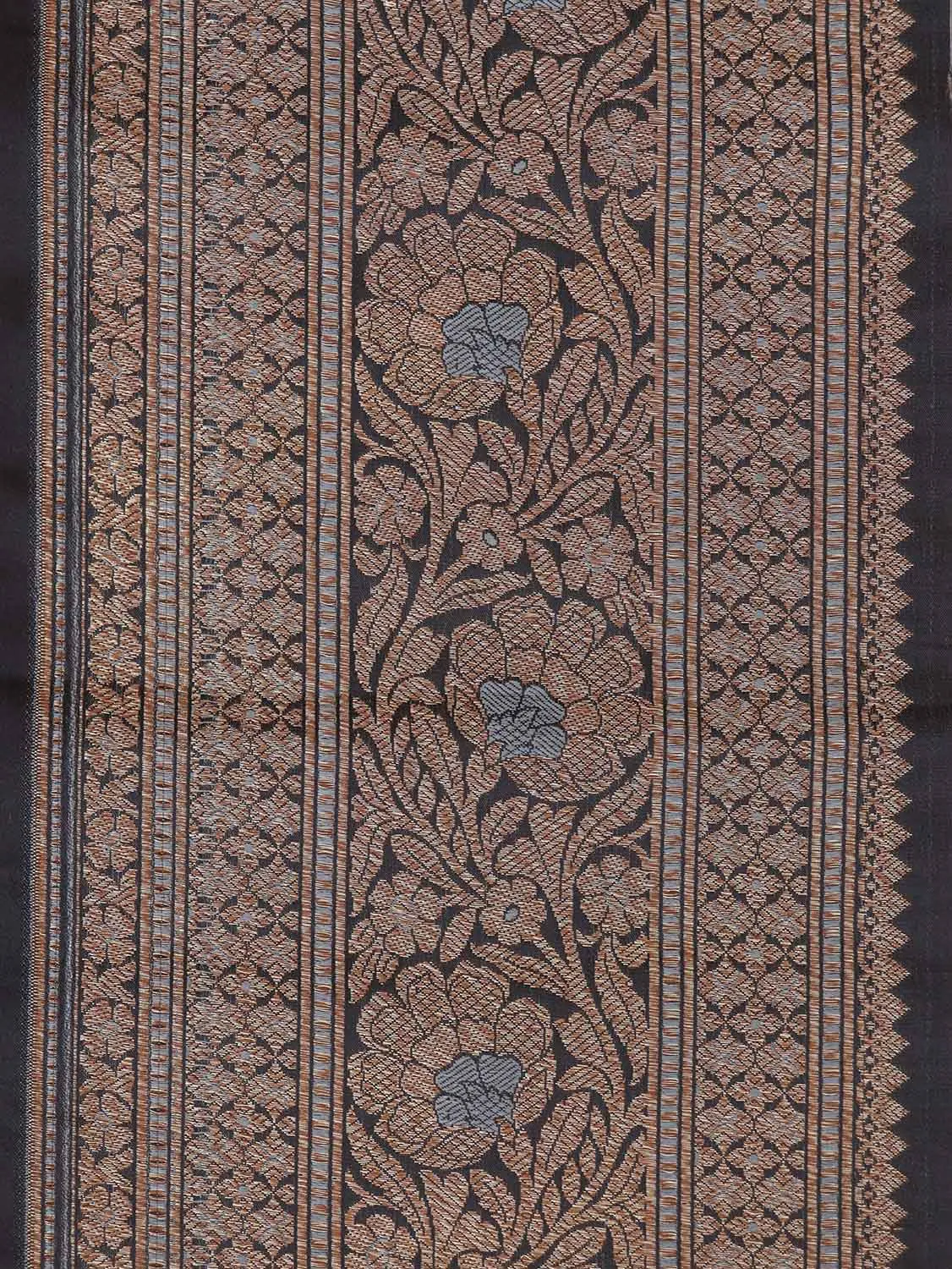 Black Banarasi Silk Lace ( 4 Mtr )