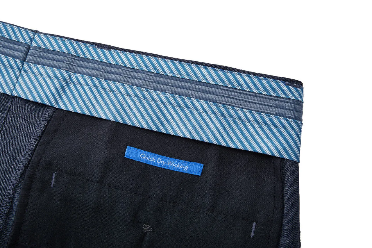 Blended Stretch Prince of Whales Check Suit Pants in Slim Fit