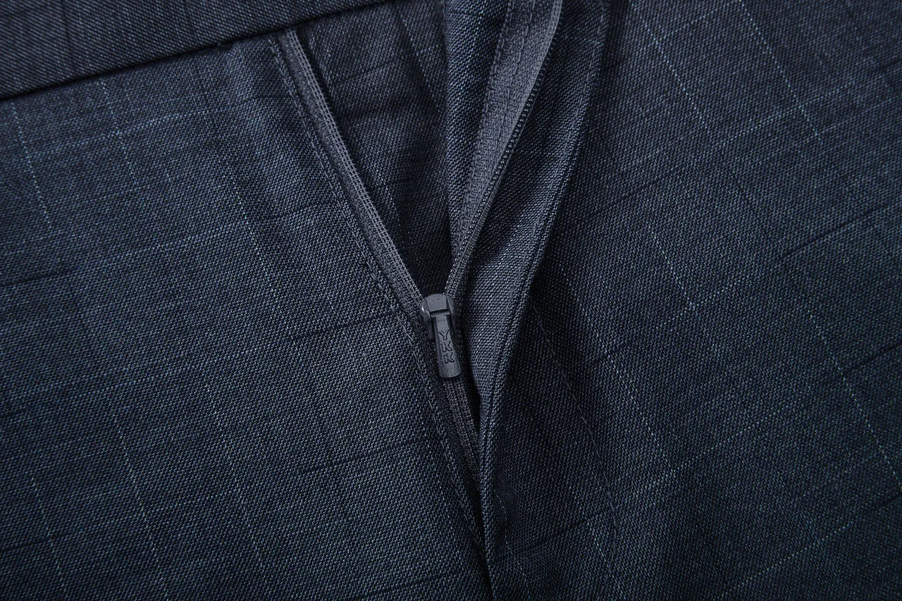 Blended Stretch Prince of Whales Check Suit Pants in Slim Fit
