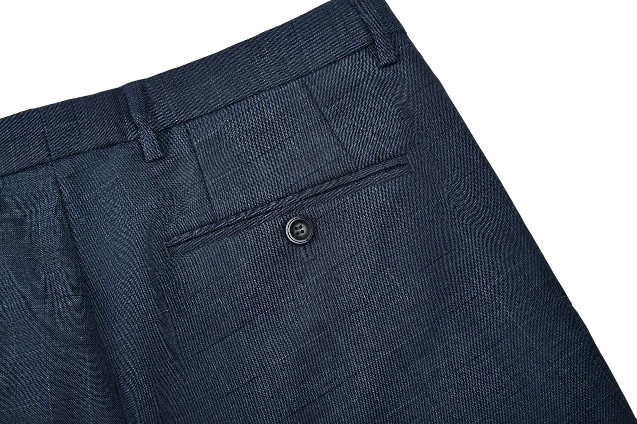 Blended Stretch Prince of Whales Check Suit Pants in Slim Fit