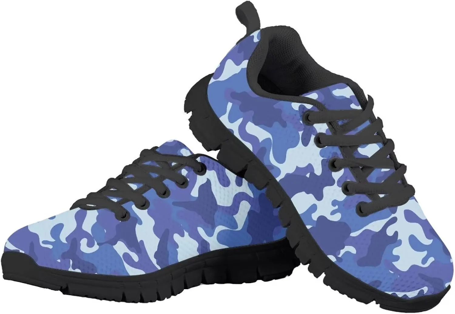 Boy's Sneakers Lightweight Camo Graphic Tennis Shoes Breathable Soft Athletic Running Shoes for Little Big Boys