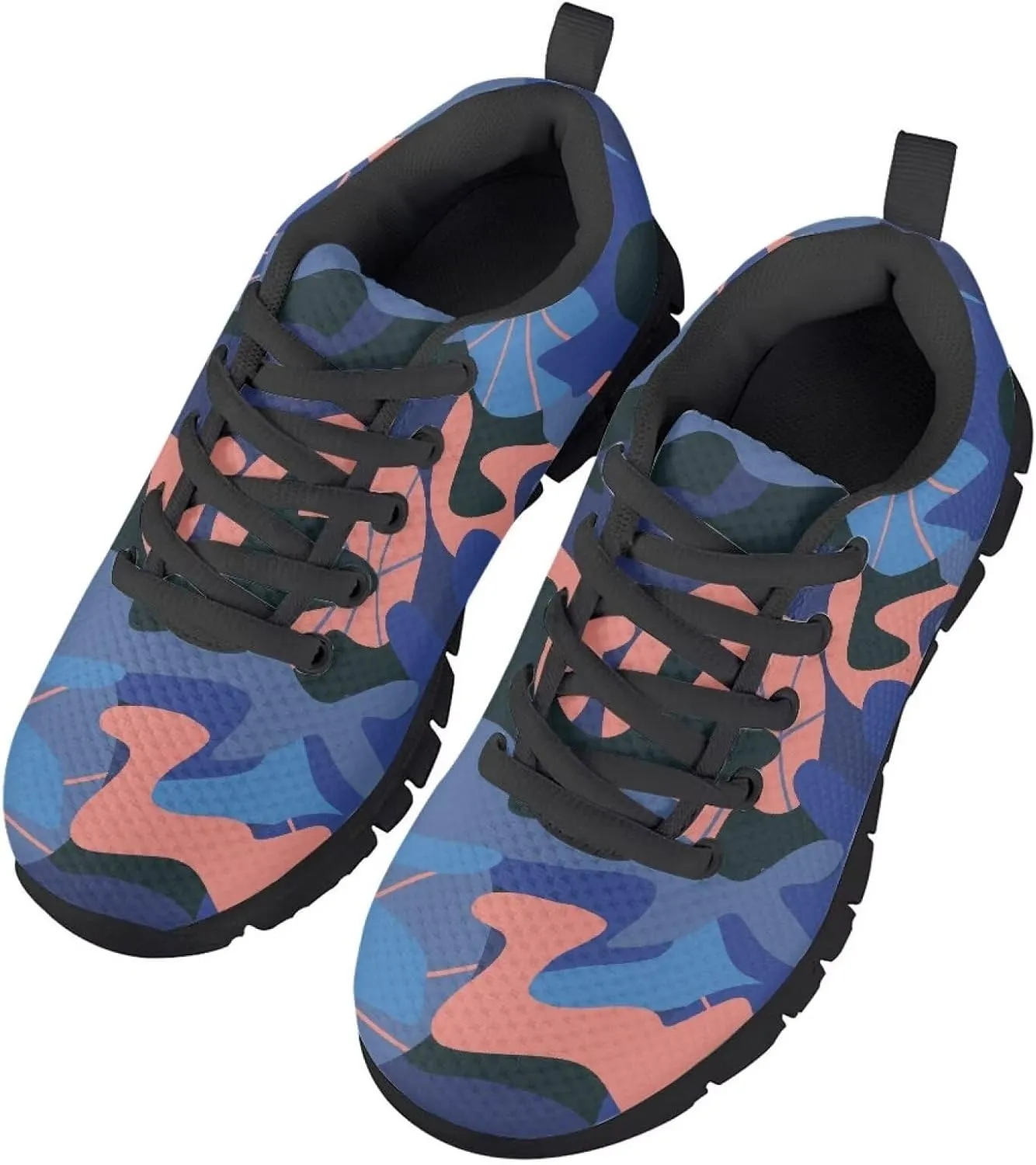 Boy's Sneakers Lightweight Camo Graphic Tennis Shoes Breathable Soft Athletic Running Shoes for Little Big Boys