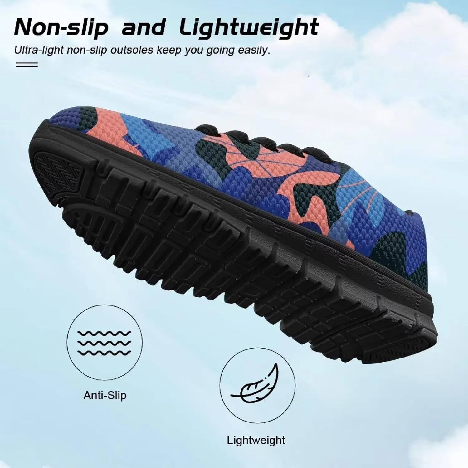 Boy's Sneakers Lightweight Camo Graphic Tennis Shoes Breathable Soft Athletic Running Shoes for Little Big Boys