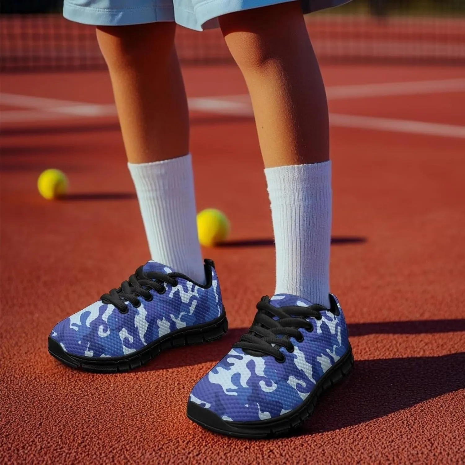 Boy's Sneakers Lightweight Camo Graphic Tennis Shoes Breathable Soft Athletic Running Shoes for Little Big Boys
