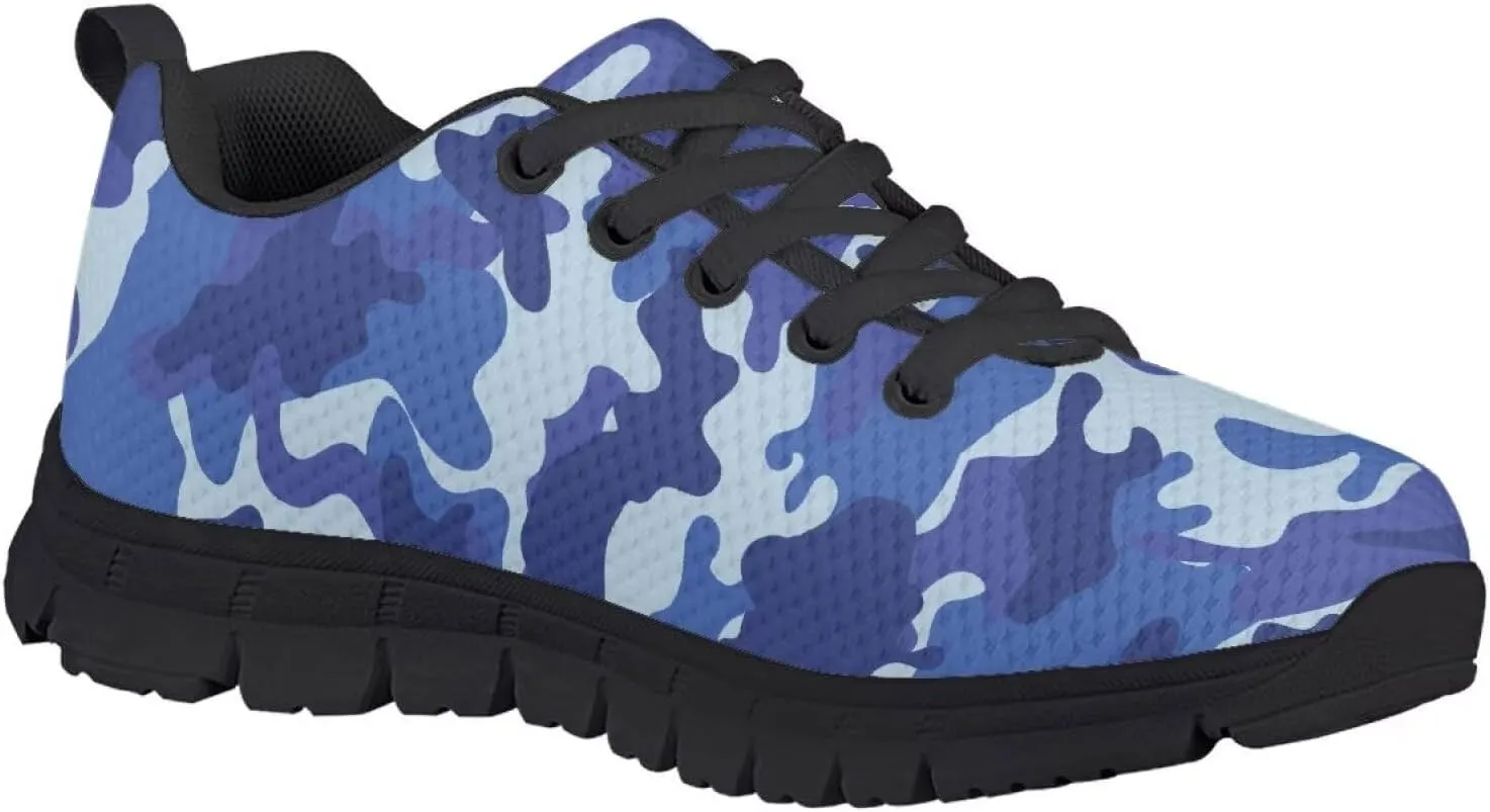 Boy's Sneakers Lightweight Camo Graphic Tennis Shoes Breathable Soft Athletic Running Shoes for Little Big Boys