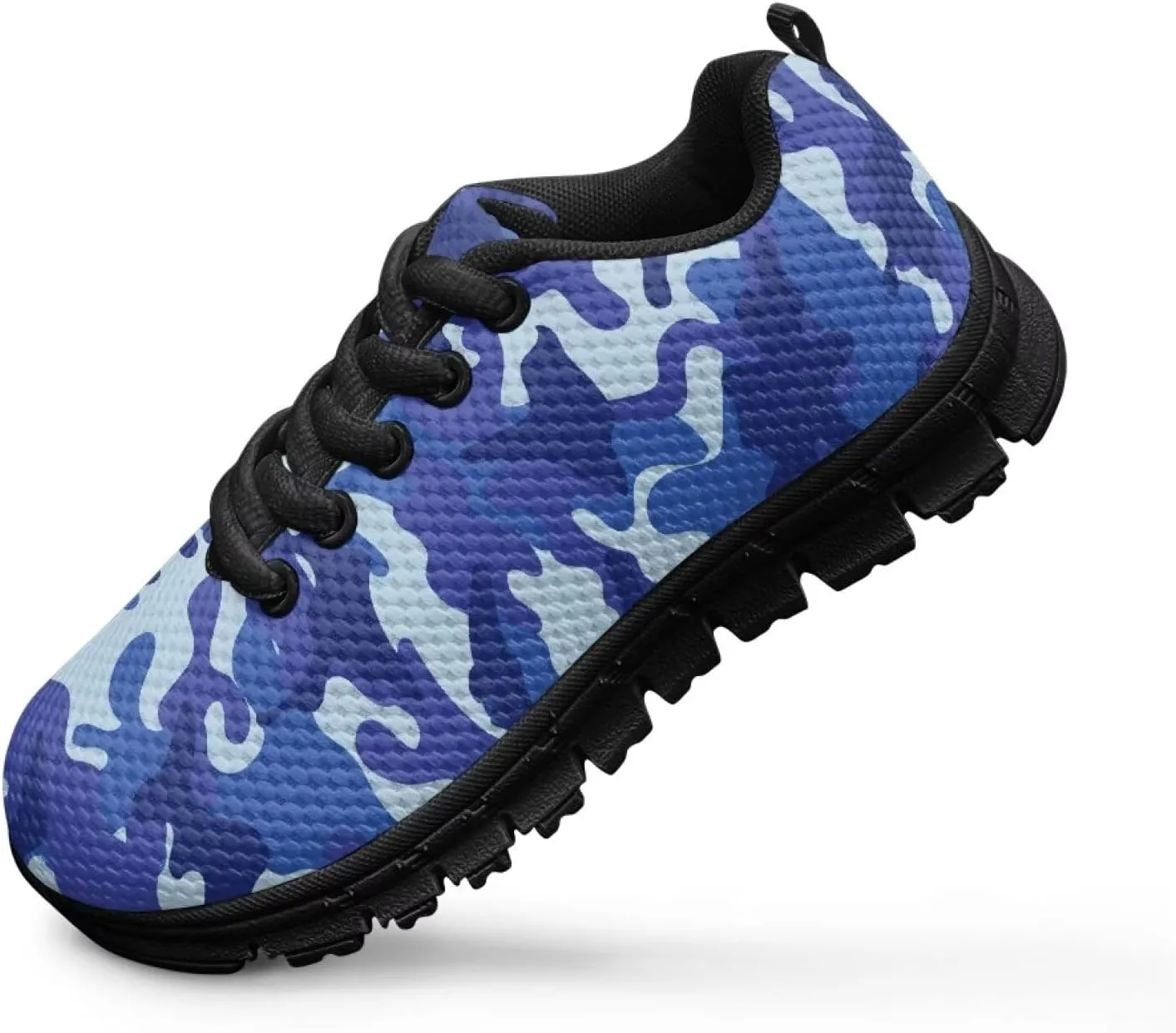 Boy's Sneakers Lightweight Camo Graphic Tennis Shoes Breathable Soft Athletic Running Shoes for Little Big Boys