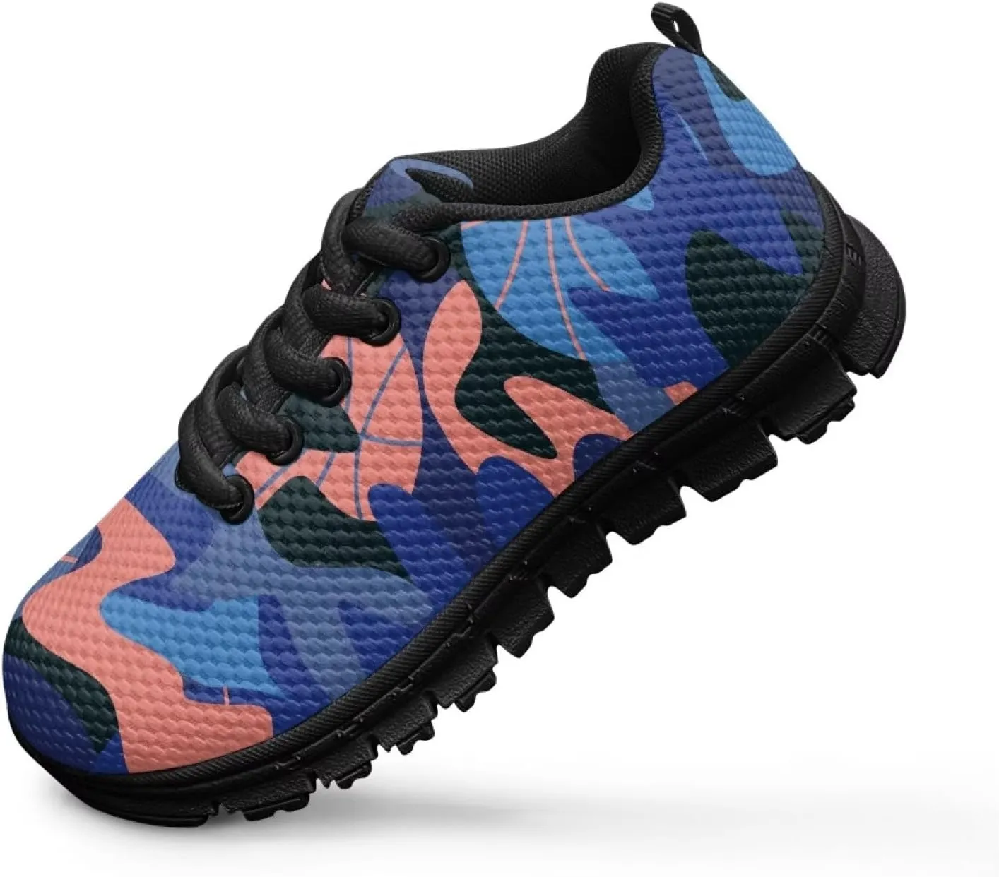 Boy's Sneakers Lightweight Camo Graphic Tennis Shoes Breathable Soft Athletic Running Shoes for Little Big Boys