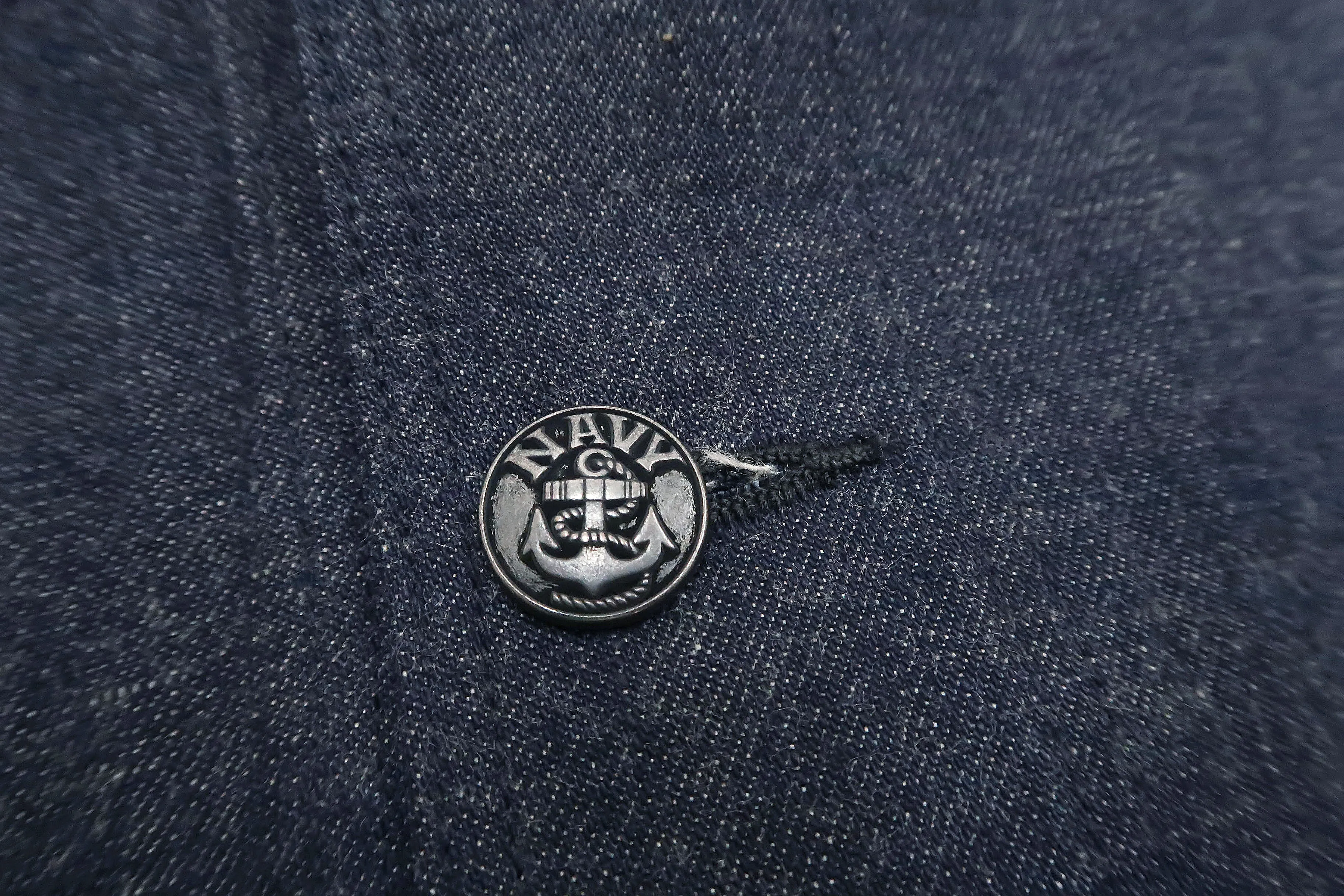 Buzz Rickson Shawl Collar Denim Jacket Men's Reproduction of US Navy Dungaree Jumper BR12744