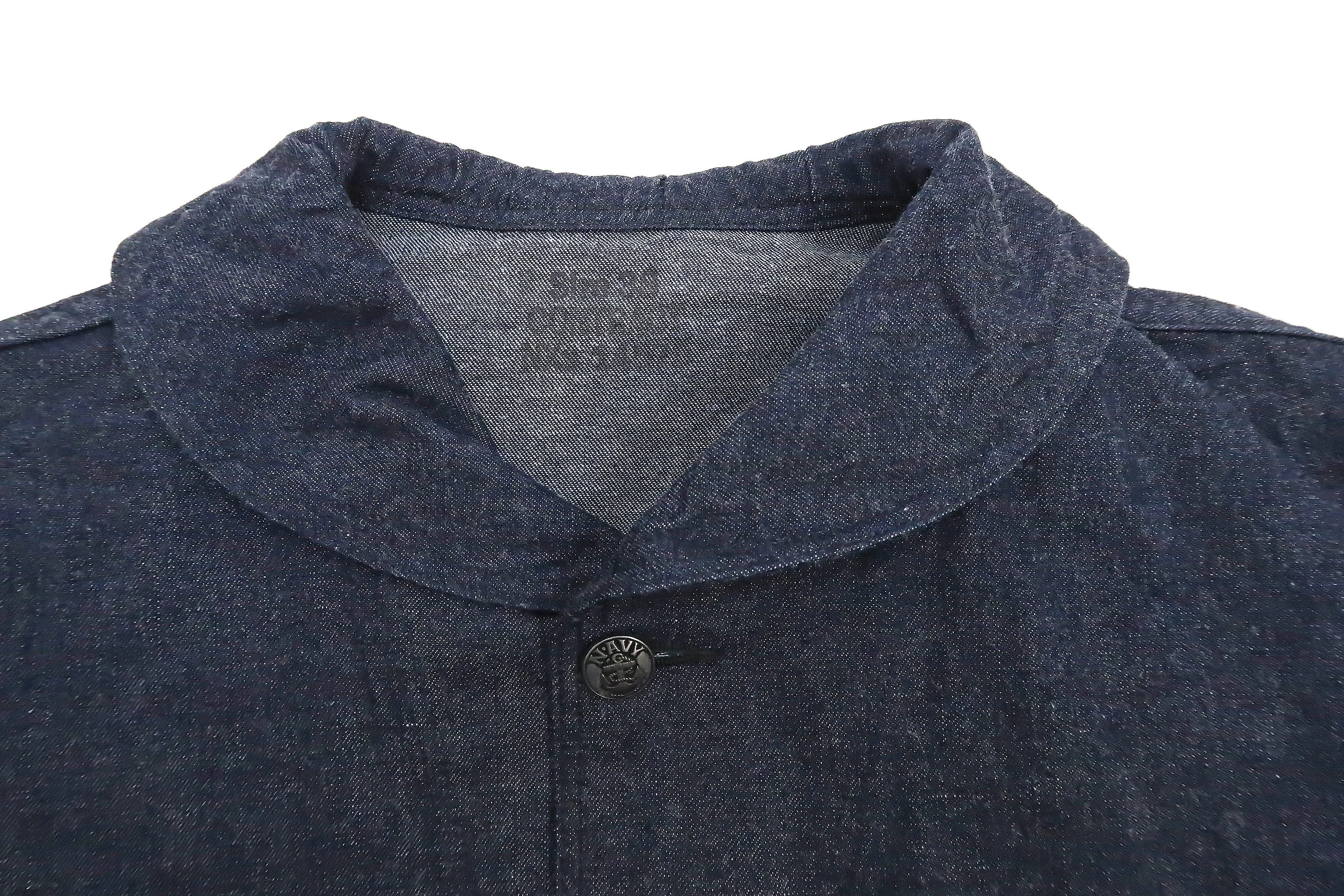 Buzz Rickson Shawl Collar Denim Jacket Men's Reproduction of US Navy Dungaree Jumper BR12744