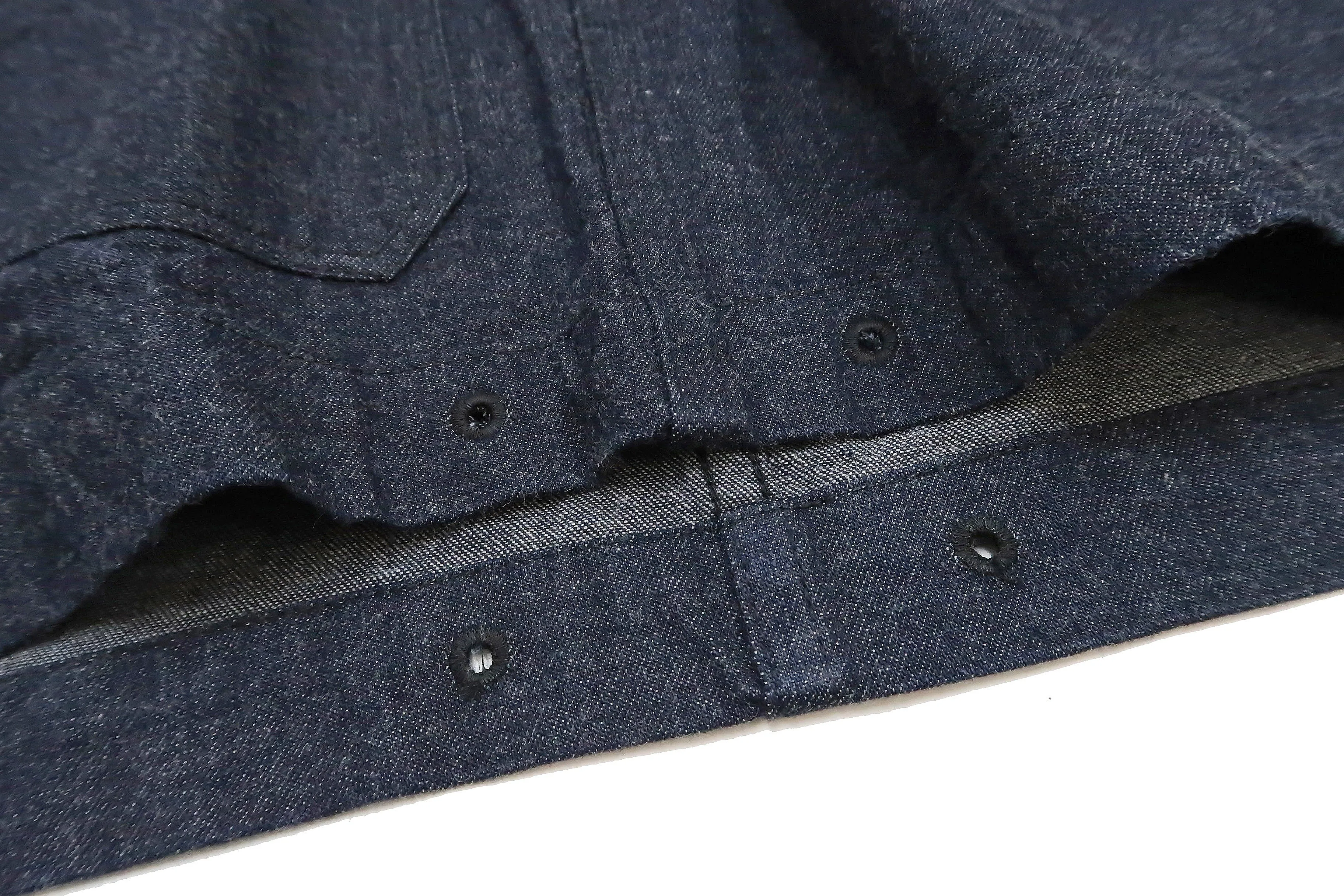 Buzz Rickson Shawl Collar Denim Jacket Men's Reproduction of US Navy Dungaree Jumper BR12744