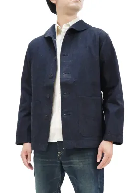 Buzz Rickson Shawl Collar Denim Jacket Men's Reproduction of US Navy Dungaree Jumper BR12744