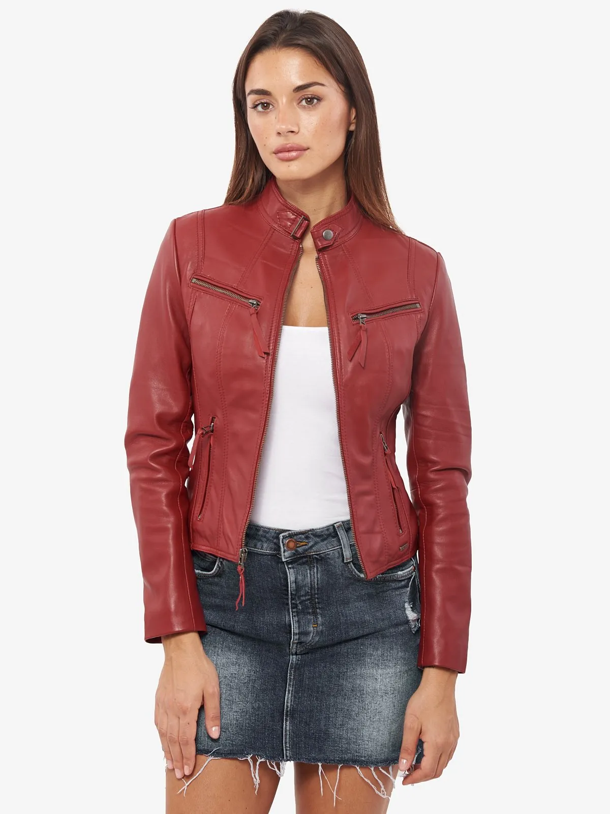 Fit Leather Jacket for Women Body By TJS