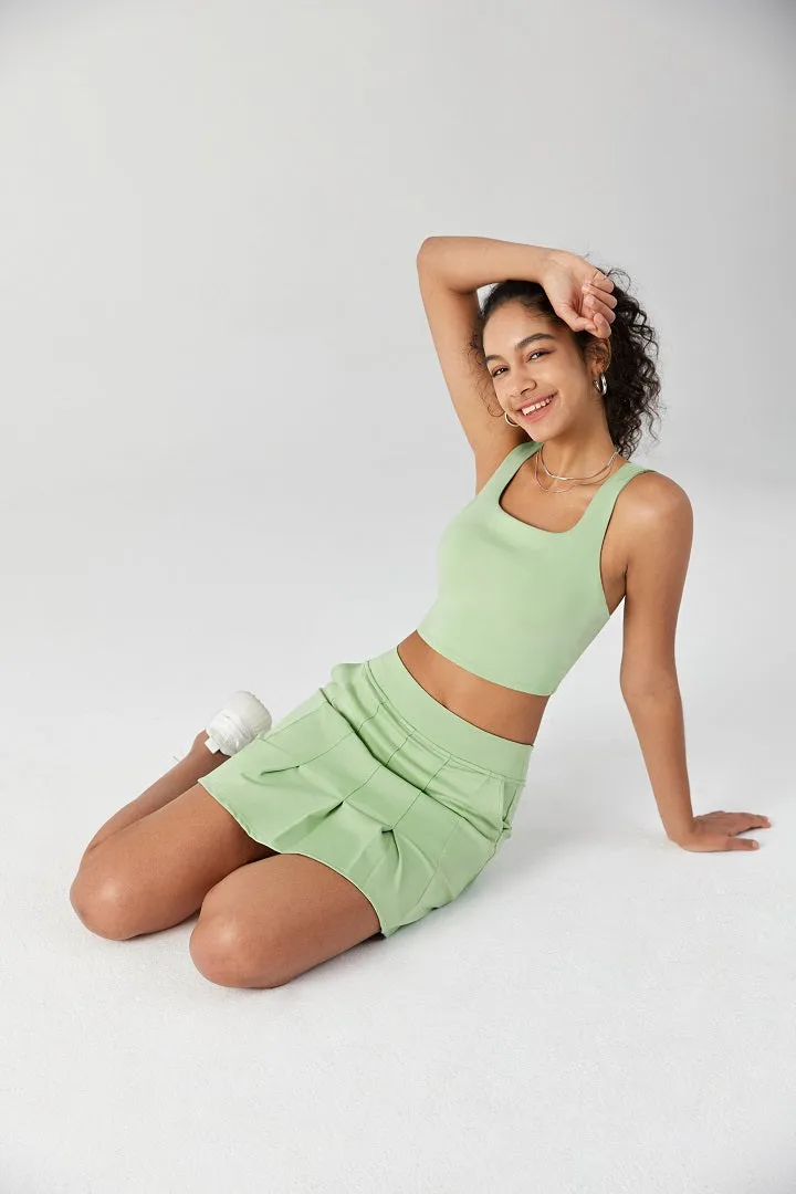 FlexEase™ Back V-shape Longline Sports Bra-Lt Green