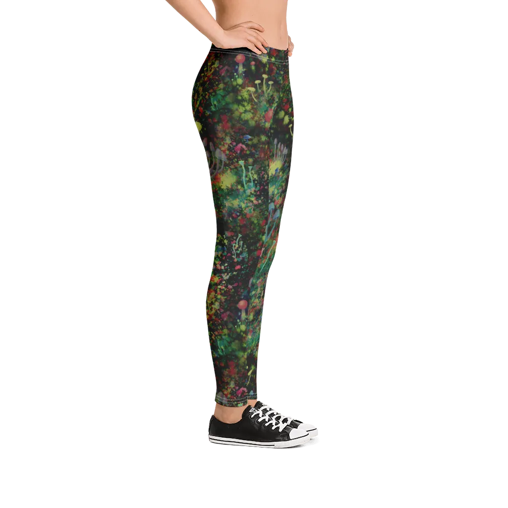 Midnight Mushrooms Leggings