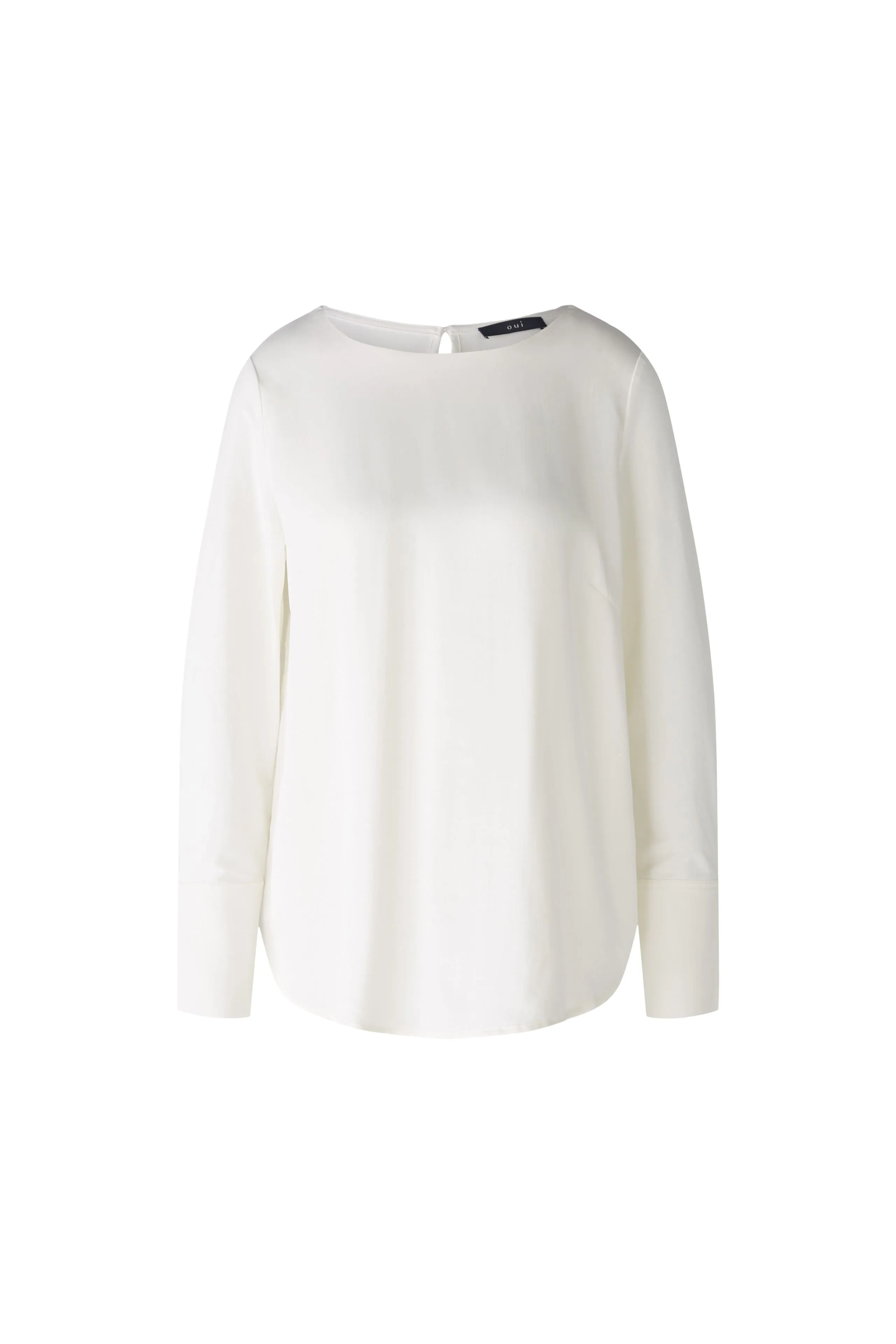 Oui Scoop Neck Blouse With Long Sleeves