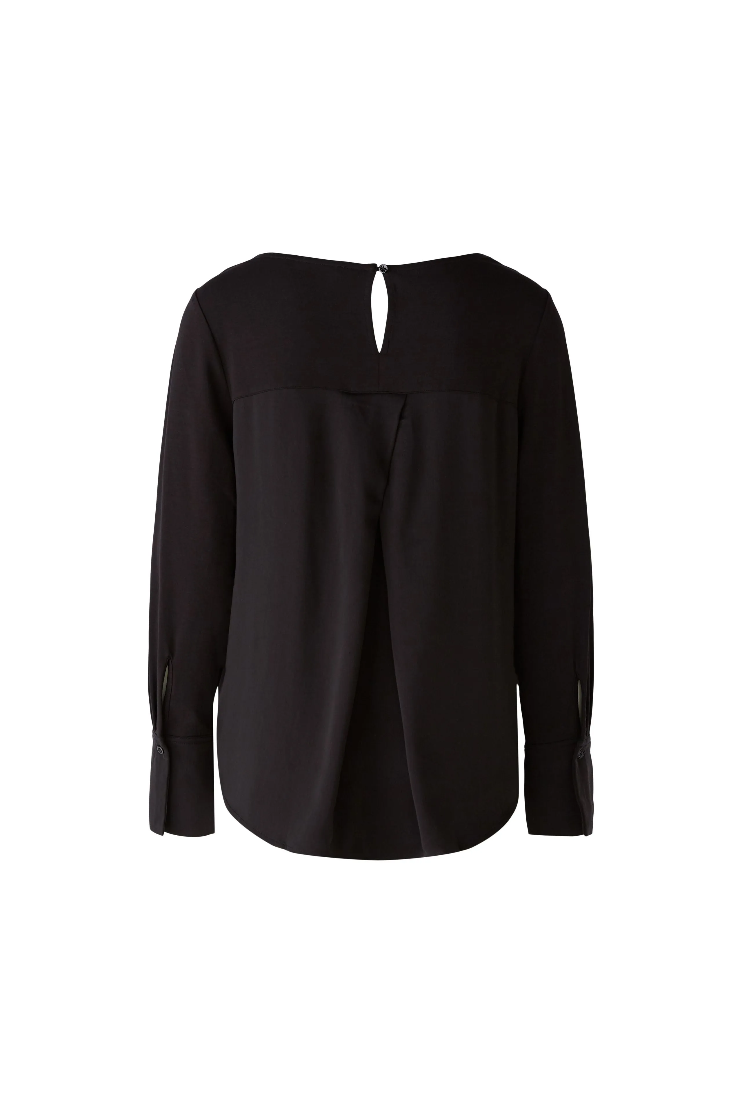 Oui Scoop Neck Blouse With Long Sleeves