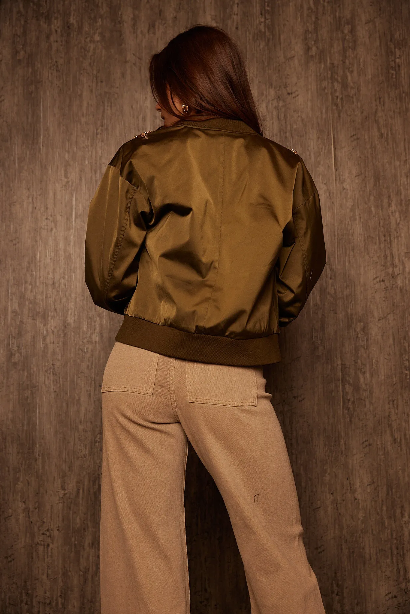 SALE - Nathan Jeweled Embellished Bomber Jacket