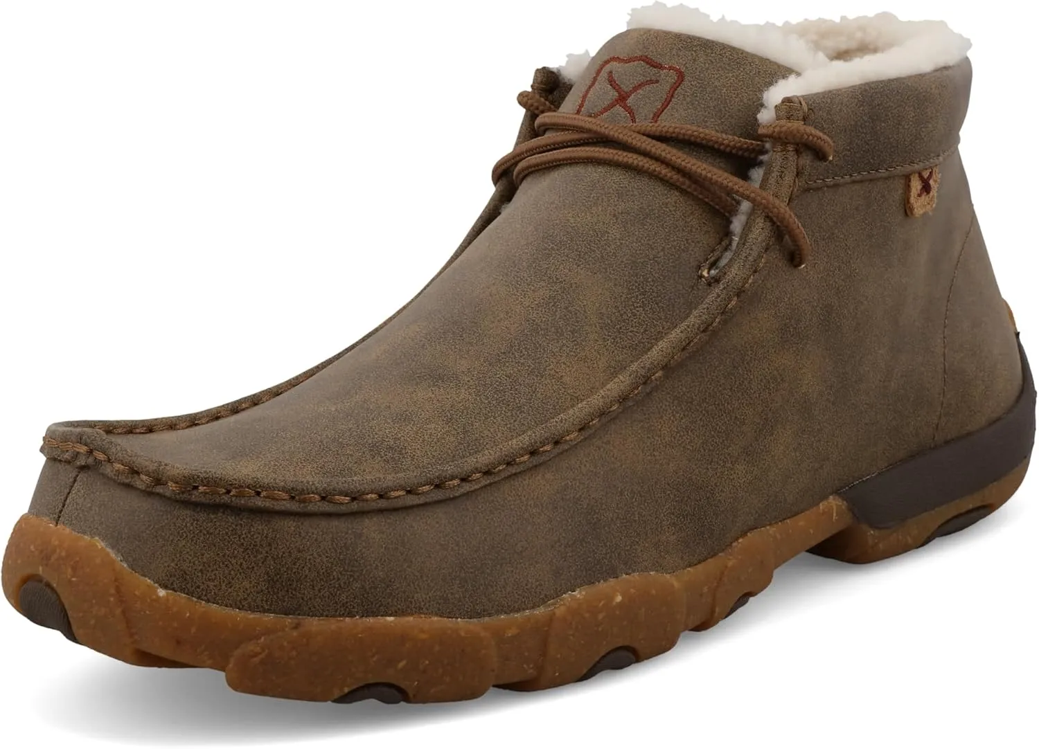 Twisted X Men's Chukka Driving Moc, Moc Toe, Bomber & Fur Lining, 12 W