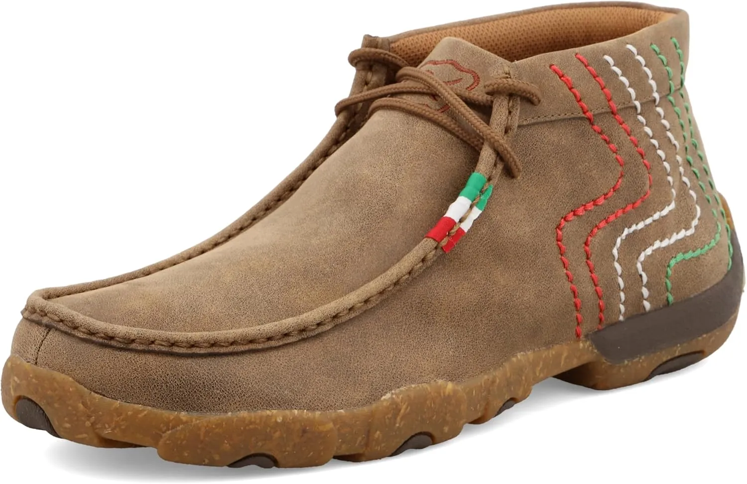 Twisted X Men's Chukka Driving Moc, Moc Toe, Bomber & Mexican Heritage Stitching, 12 W