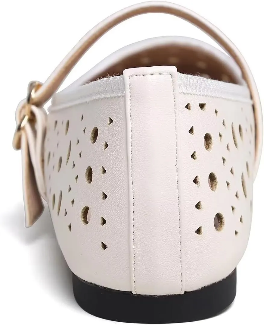 Women Summer Mary Jane Flats Breathable Low Heel Fashion Dress Shoes Square Toe Buckle Strap Casual Office Beach Shoes