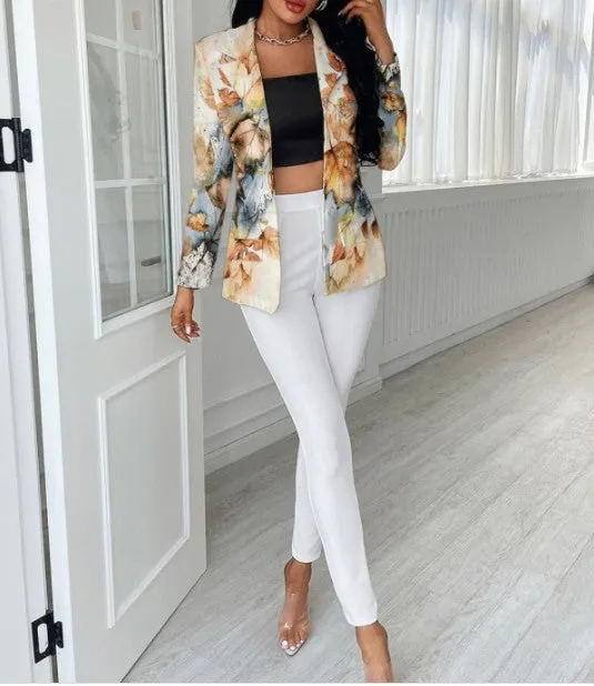 Women's Designer Print Professional Suit Set
