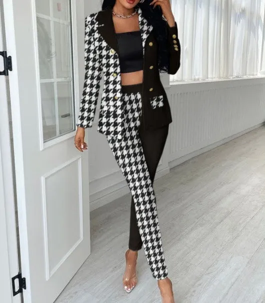 Women's Designer Print Professional Suit Set