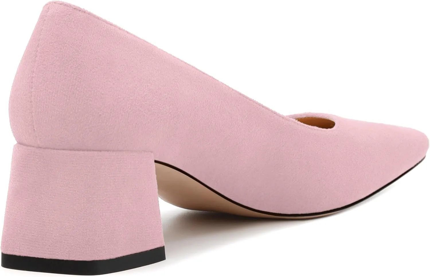 Women’s Pumps, Chunky Low Block Heels Square Closed Toe Dress Pumps Shoes for Women